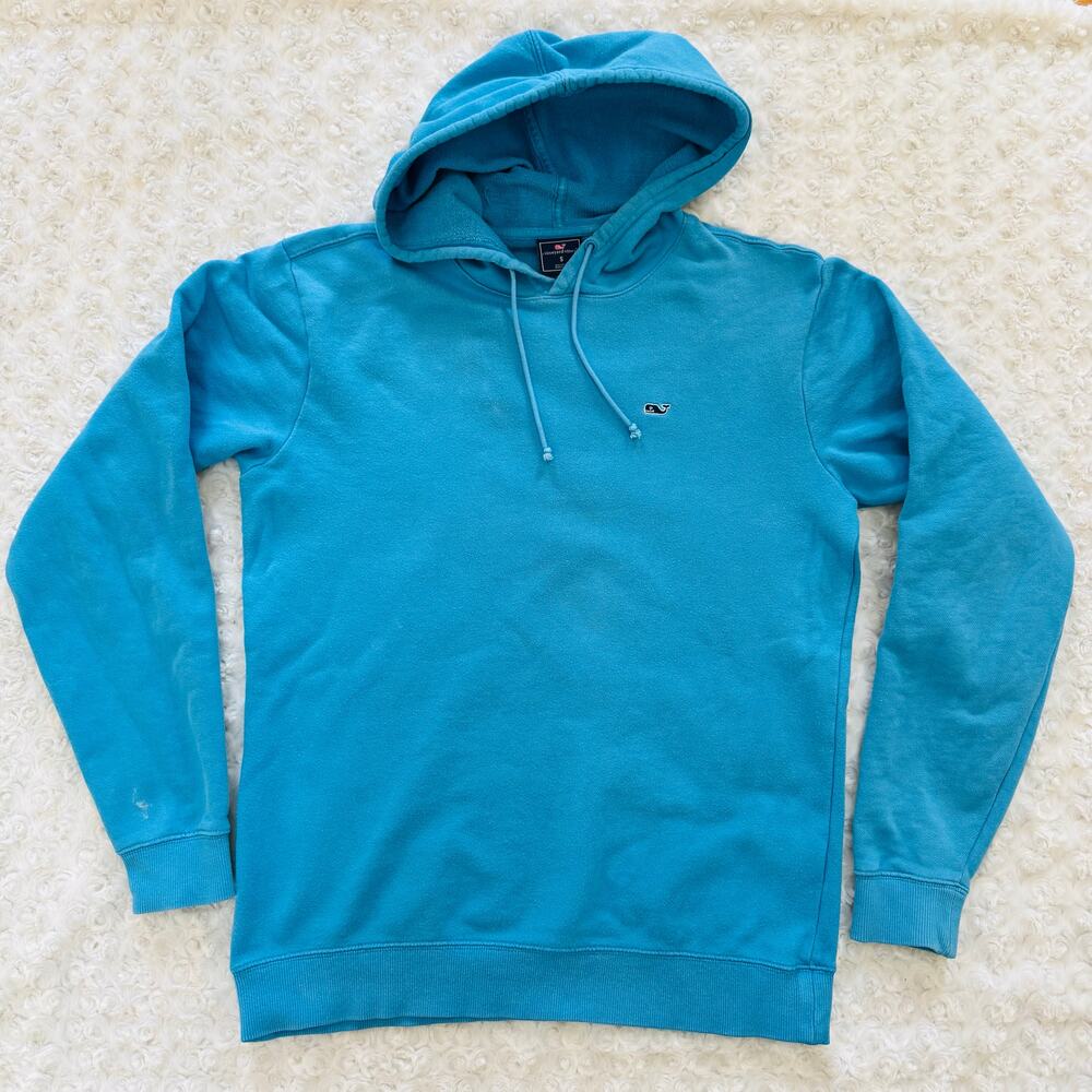 Vineyard Vines Womens Terry Lined Sky Carolina Blue Cotton Hoodie Sweatshirt S